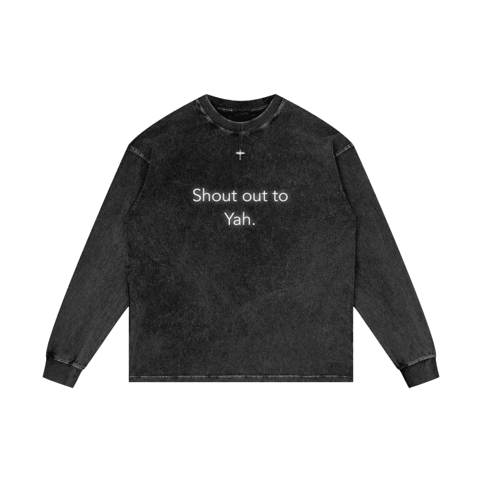 "Yah. v2 Long Sleeve: Stylish and comfortable long-sleeve shirt for modern fashion."