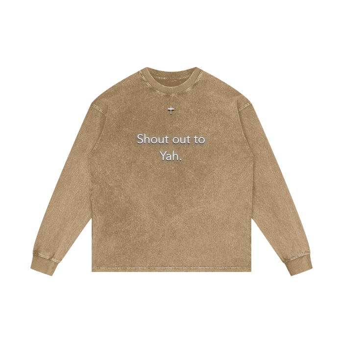 "Yah. v2 Long Sleeve: Stylish and comfortable long-sleeve shirt for modern fashion."